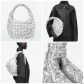 COS QUILTED BAG - SILVER - MINI