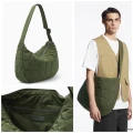 COS QUILTED MESSENGER BAG - RIPSTOP / KHAKI - ONE SIZE