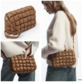 COS Quilted Leather Crossbody Bag - Beige - One Size