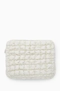 COS QUILTED LAPTOP CASE - STONE - ONE SIZE