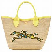 LONGCHAMP LE PANIER PLIAGE BASKET - YELLOW - 10144HCE020 / SMALL WITH LONG STRAP