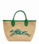 Longchamp Le Panier Pliage Basket - Green - 10144HCE129 / Small with long strap