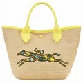 Longchamp Le Panier Pliage Basket - Yellow - 10144HCE020 / Small with long strap