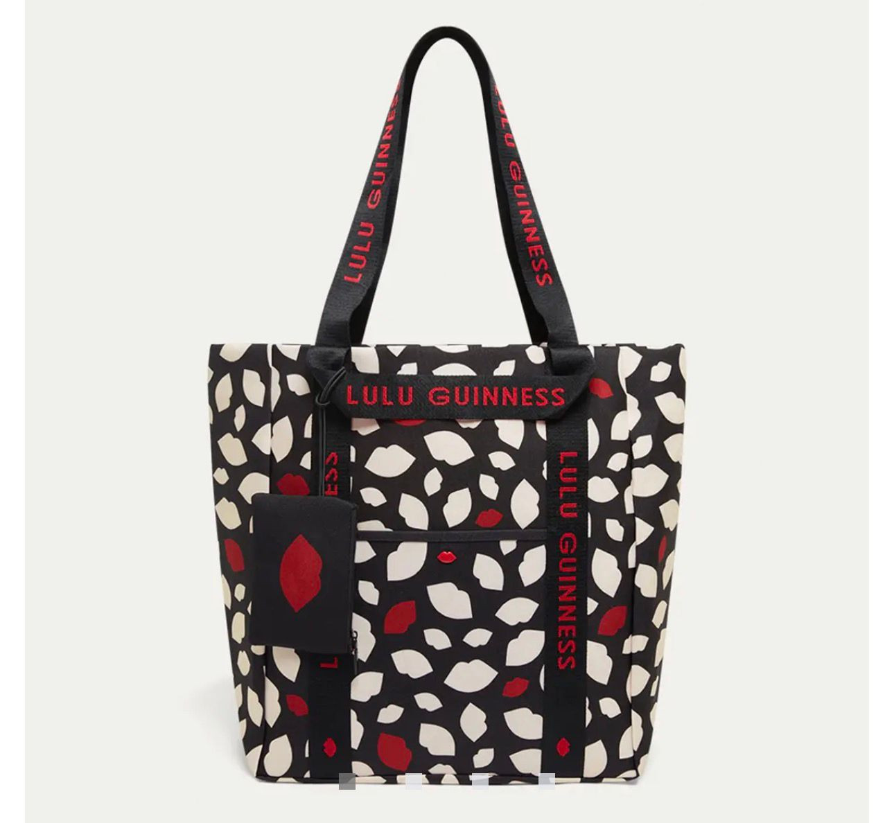 Lulu Guinness Tote Bag - Red/White/Black - Large