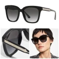 Michael Kors San Marino Sunglasses - MK2163F / Blk Shn Gry - 55/19/145