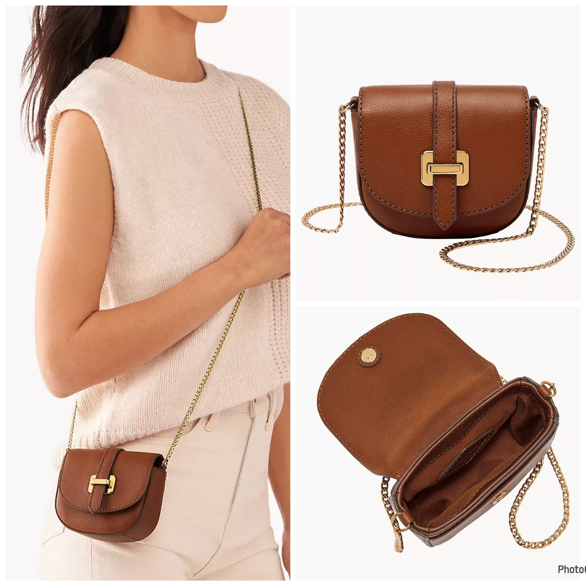 Fossil Emery Micro Crossbody - Medium Brown - SH3148210