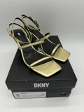 DKNY Christy Heel - Metallic Nappa Gold - US 8.5/ UK 6/ EUR 39