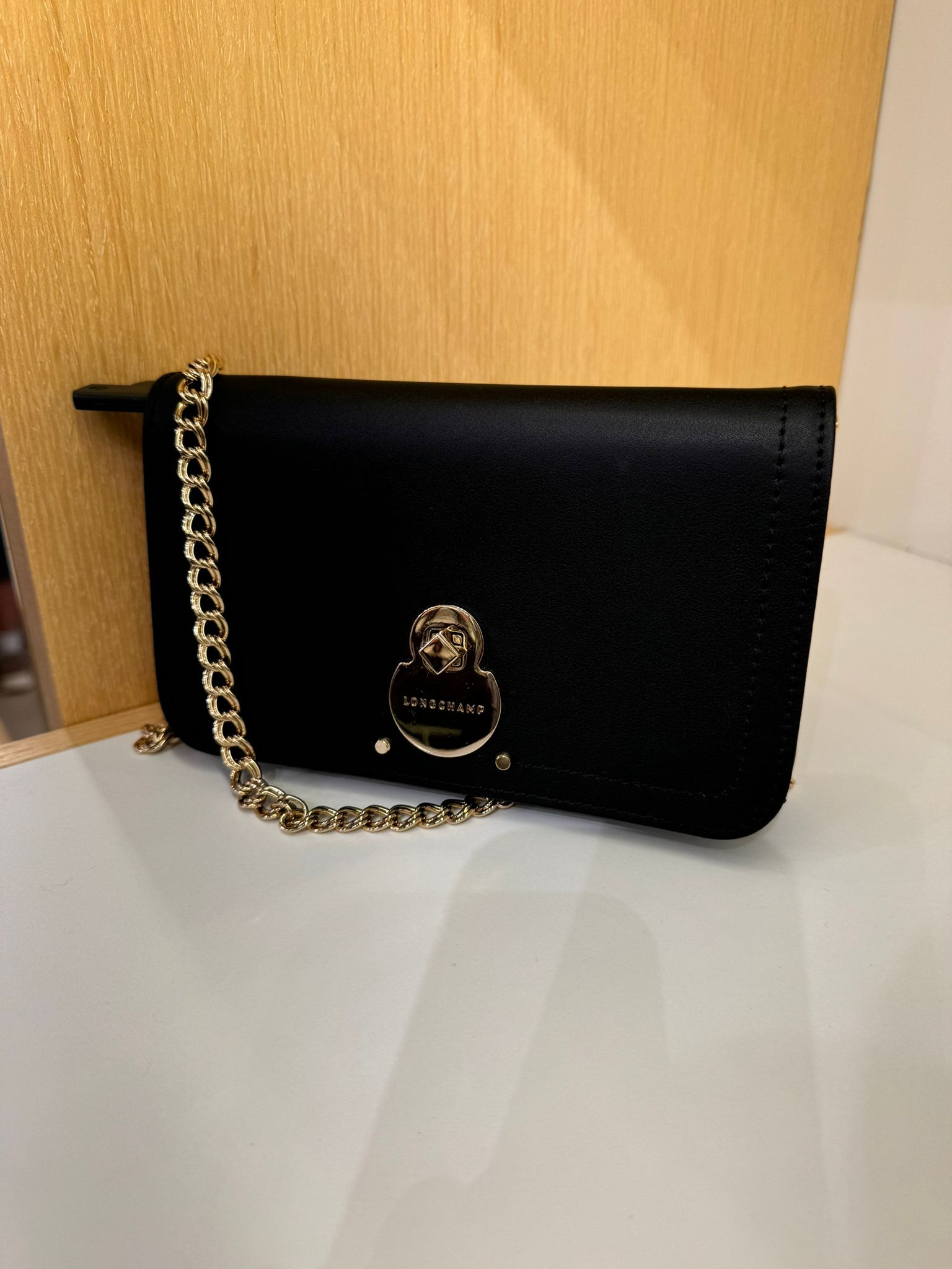 Longchamp Cavalcade Wallet on Chain - Black - L4559HNA001