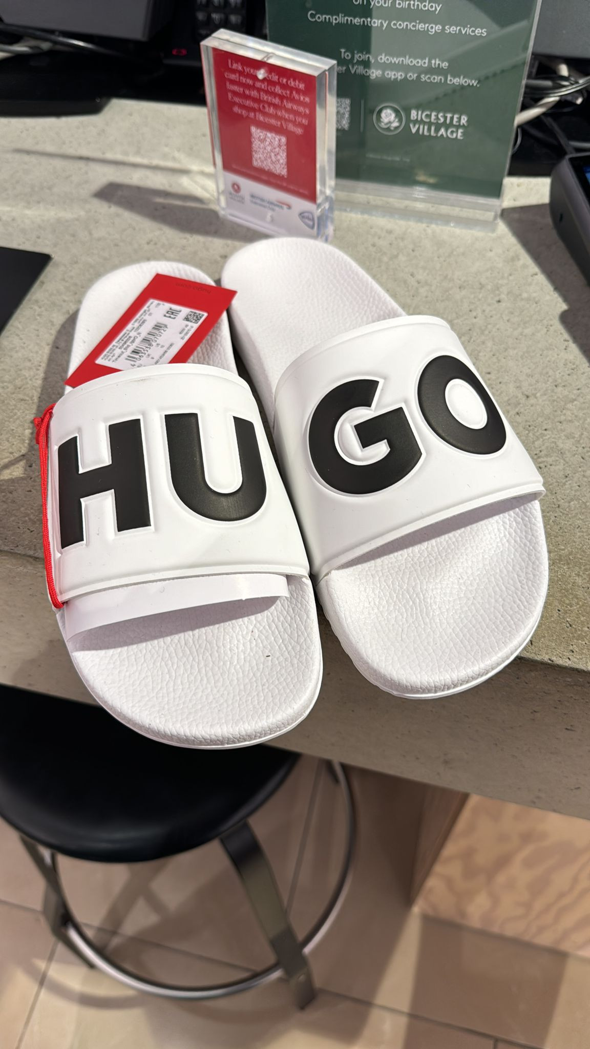 HUGO BOSS Slide - White - UK9