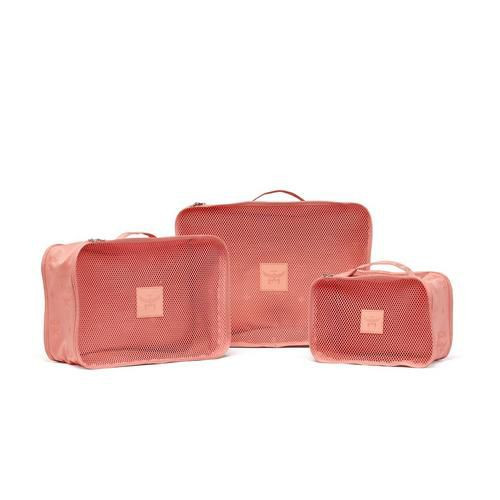 MCM Travel Pouch with handle - Hot Pink - Set of 3