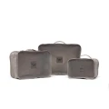 MCM TRAVEL POUCH WITH HANDLE - GREY - SET OF 3