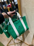 TORY BURCH TOTE - BRIGHT GRASS - 156529 / SMALL WITH LONG STRAP / 35 X 24 X 5 CM