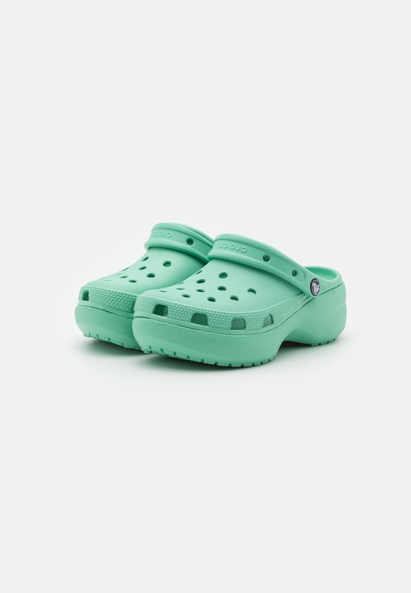 CROCS Women Classic Platform Clogs - Green - Size US7/UK5/ Eur 37-38