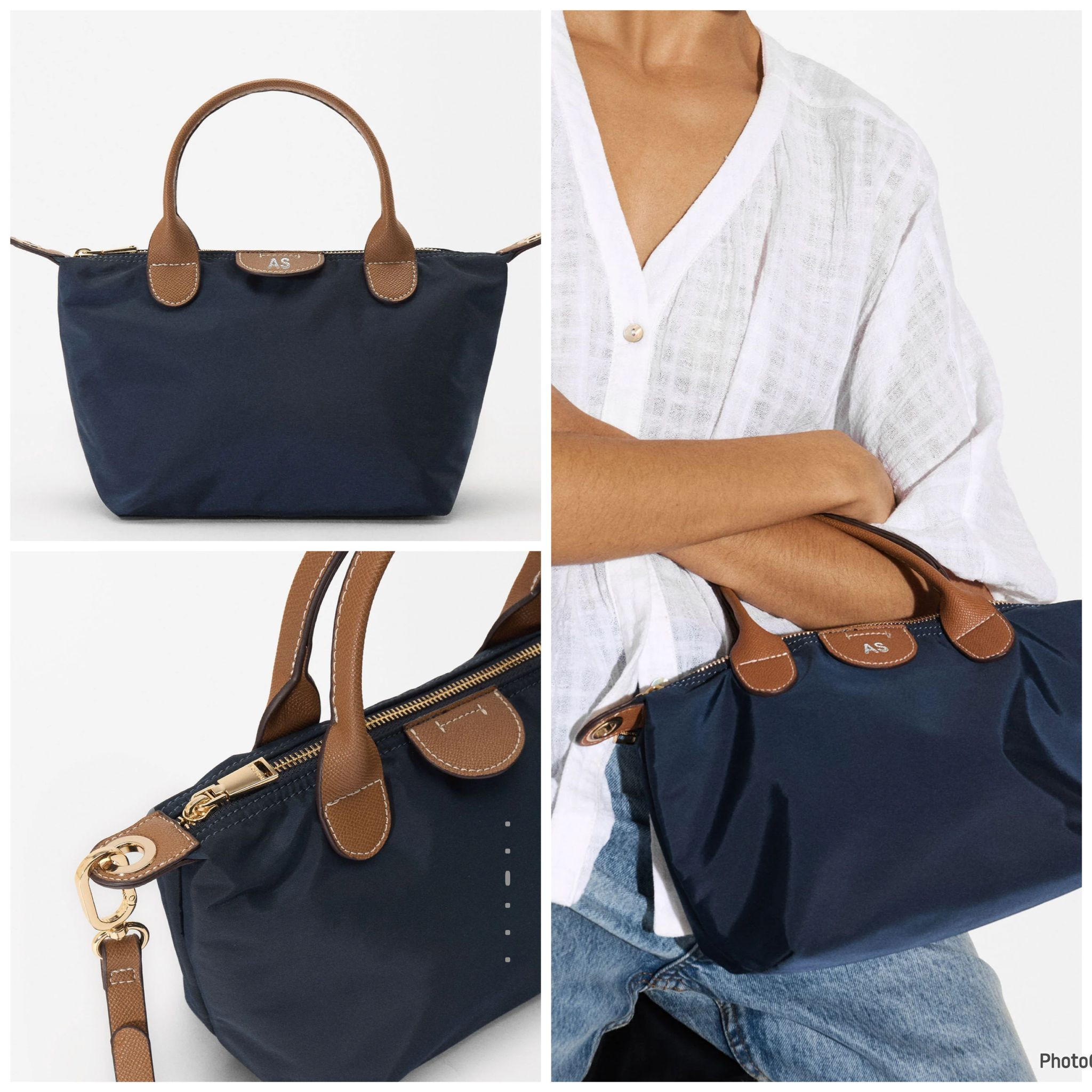 Parfois Tote - Navy - Small with long strap