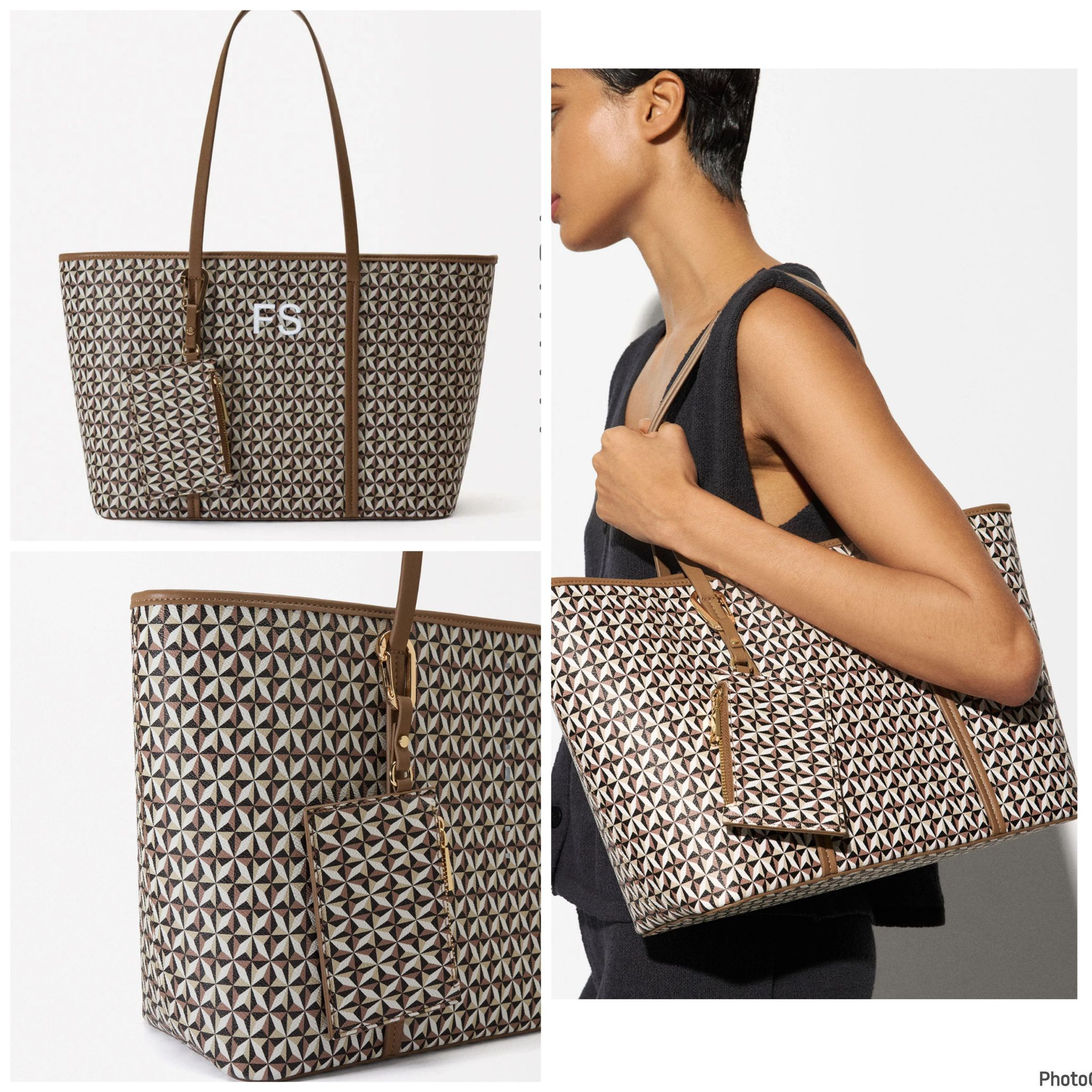 Parfois Handbag - Camel Printed / Stamping SB - Medium