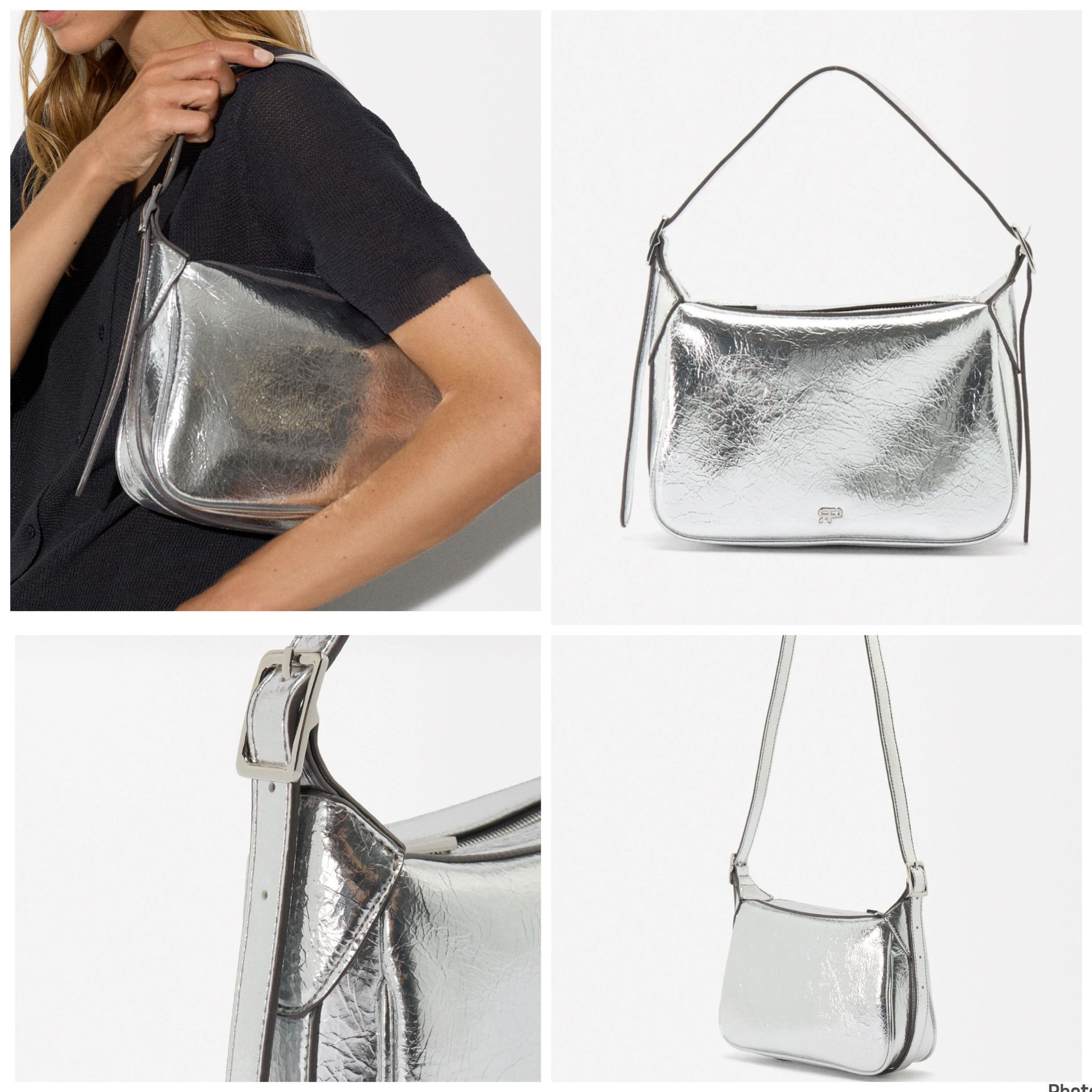 Parfois Handbag - Silver - 222028 / 25 x 16 x 8 cm