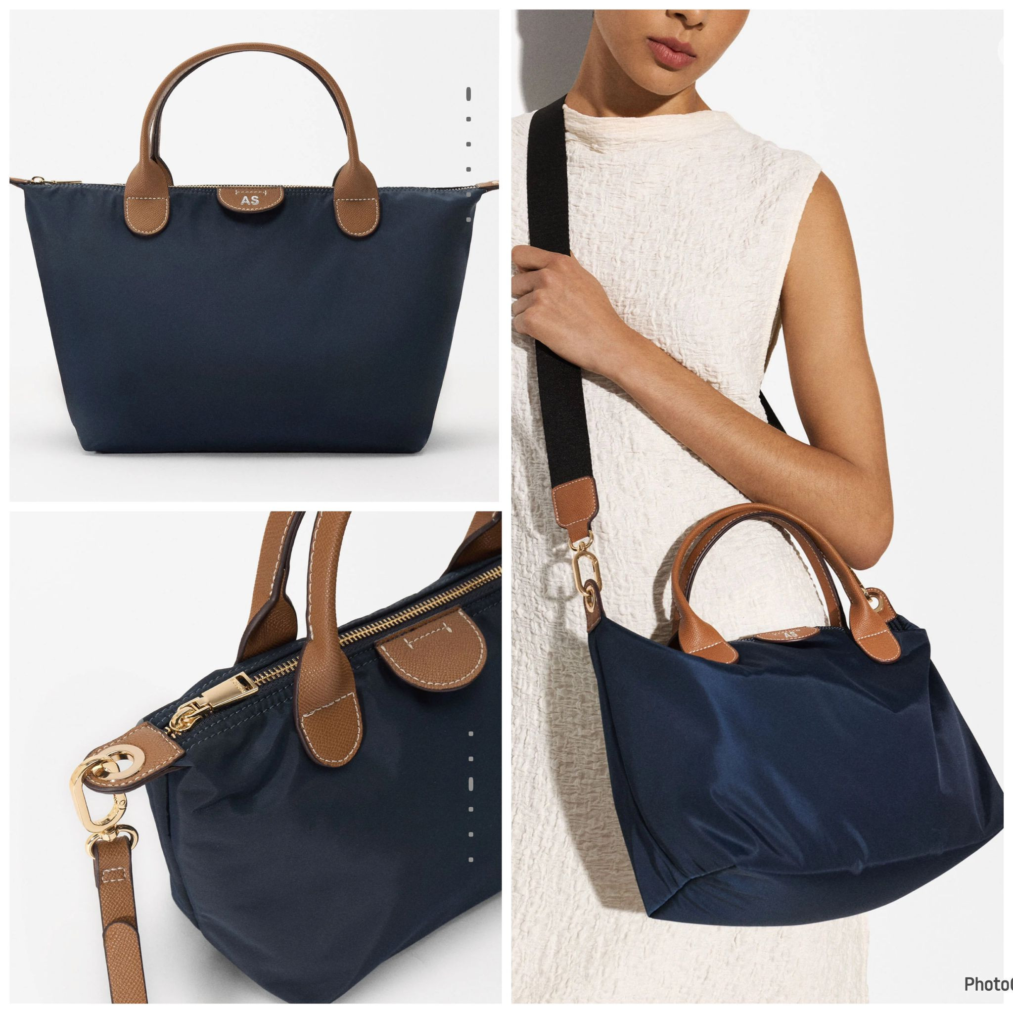 Parfois Handbag - Navy / Stamping YN - Medium