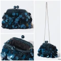 Parfois Party Clutch with beads - Blue - One Size