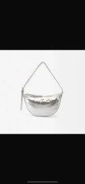 Parfois Handbag - Silver / Leather - Medium