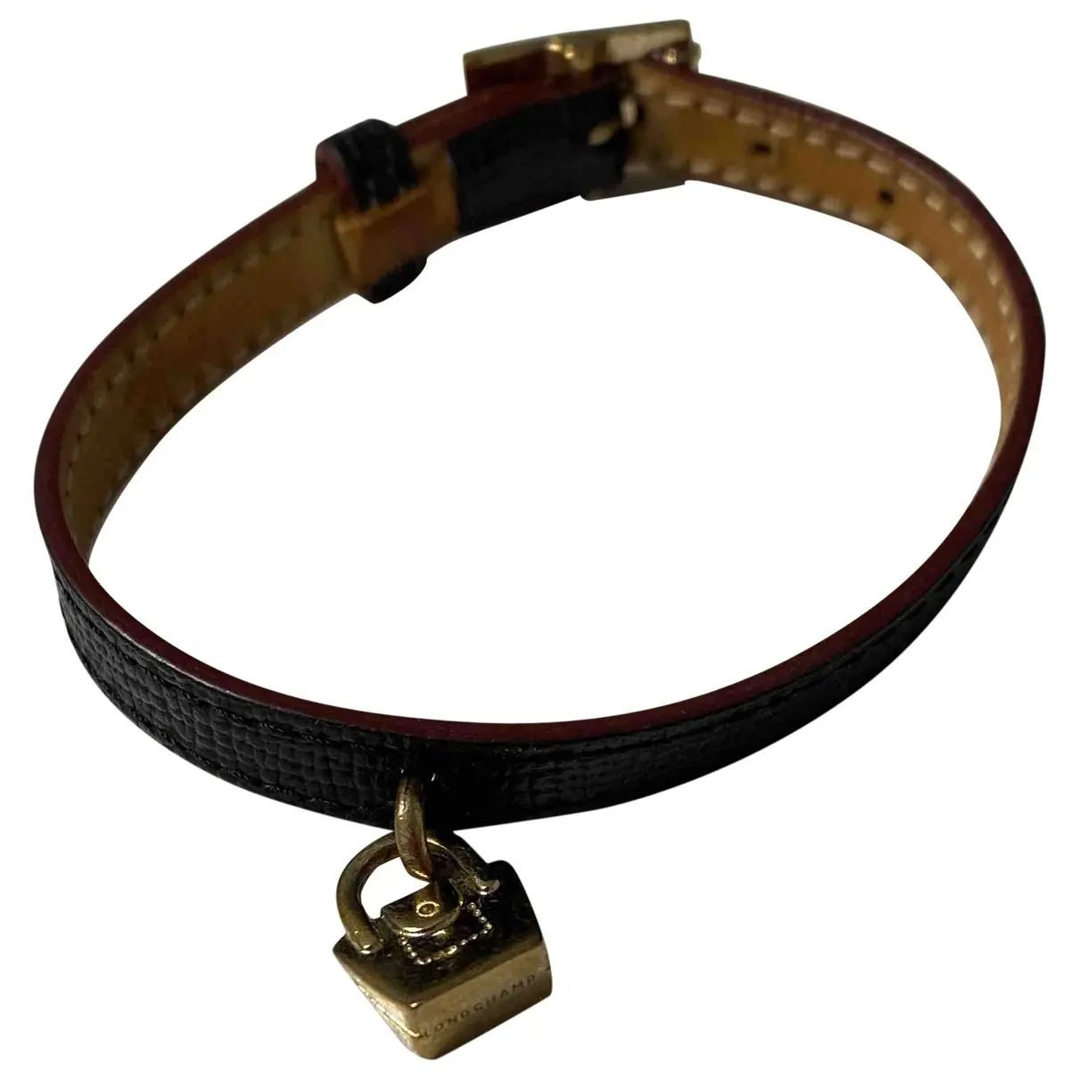 Longchamp Leather Bracelet - Black - 21CM