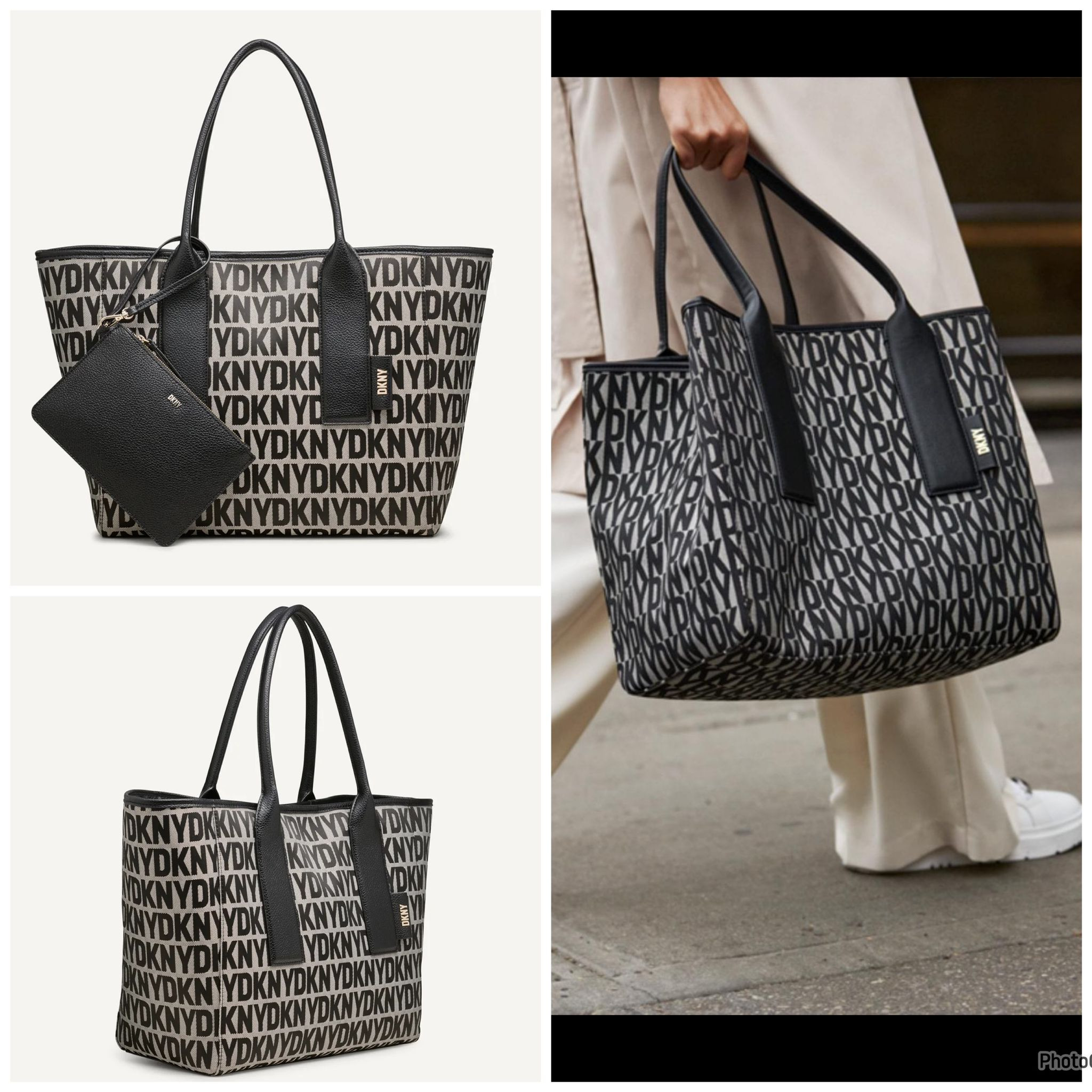 DKNY Grayson Tote - Bk Logo Bk - Large / R41A2X07