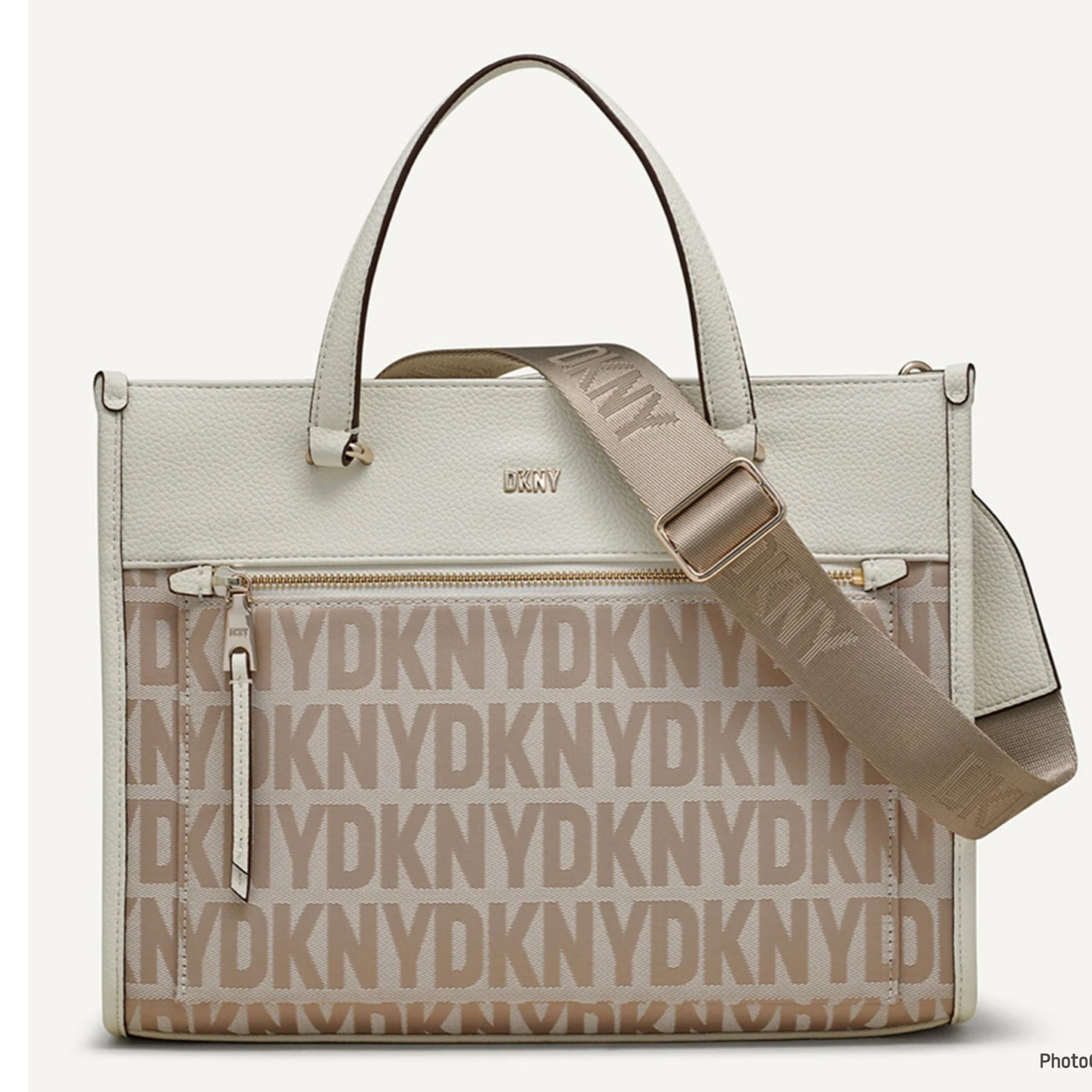 DKNY Zoie Medium Tote With Long Strap- HMP MLT/COCNT MLK - R33A2Z35 / 33 x 24 x 14 cm