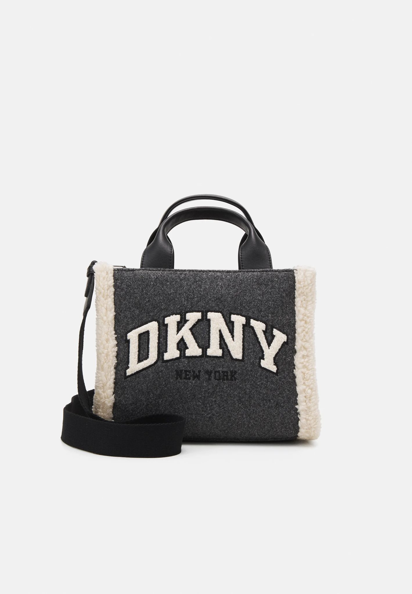 DKNY Hadlee - DK Gray Combo - Small with long strap  25 x 21 x 10 cm