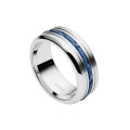 FOSSIL MEN RING - SILVER - SIZE 10