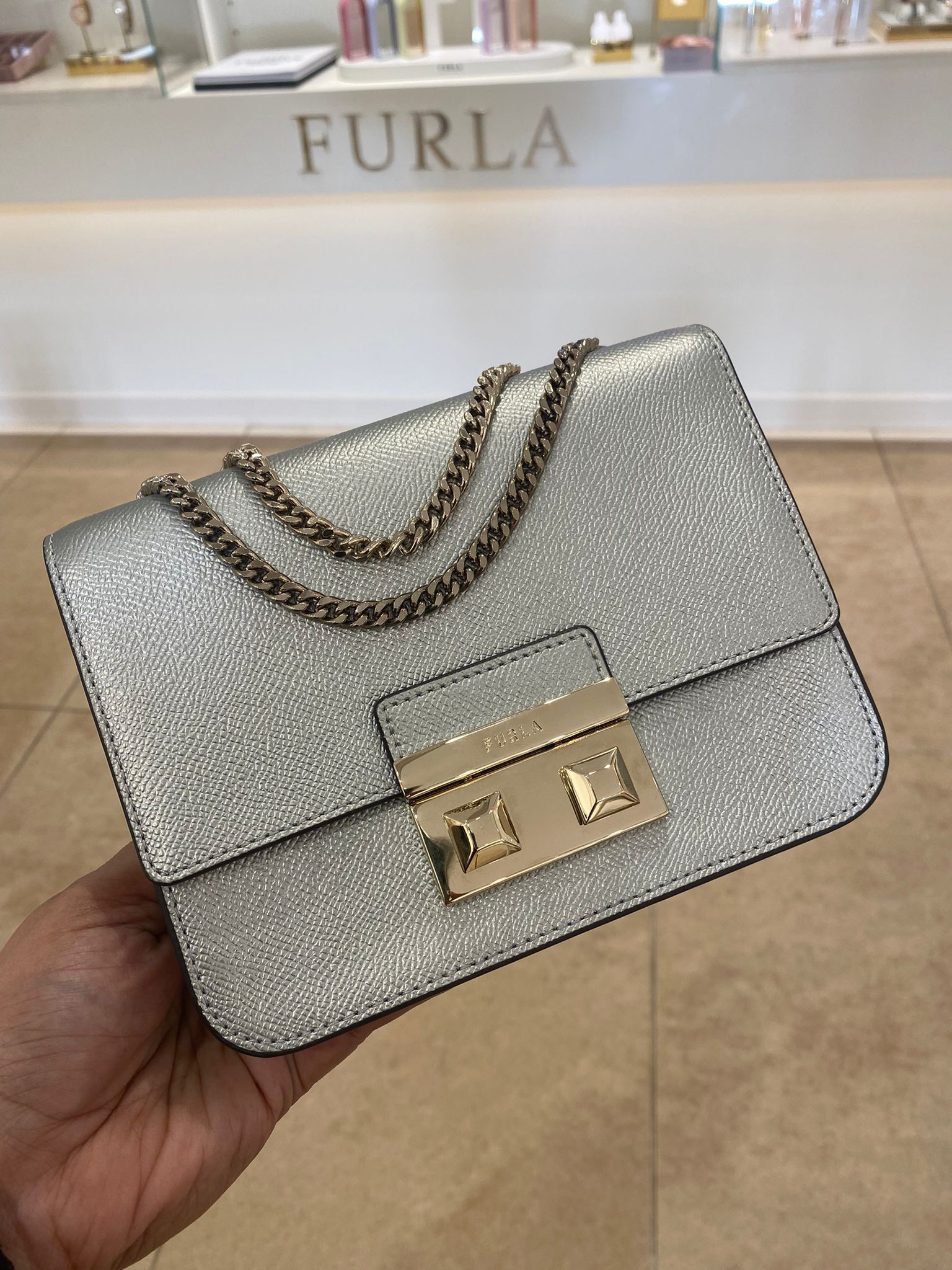 Furla Bella Crossbody - Silver - Mini
