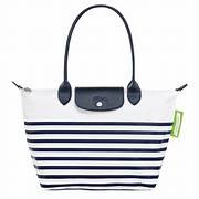 Longchamp Marine Tote - Navy/White - L2605HDF165 / Small Long Handle