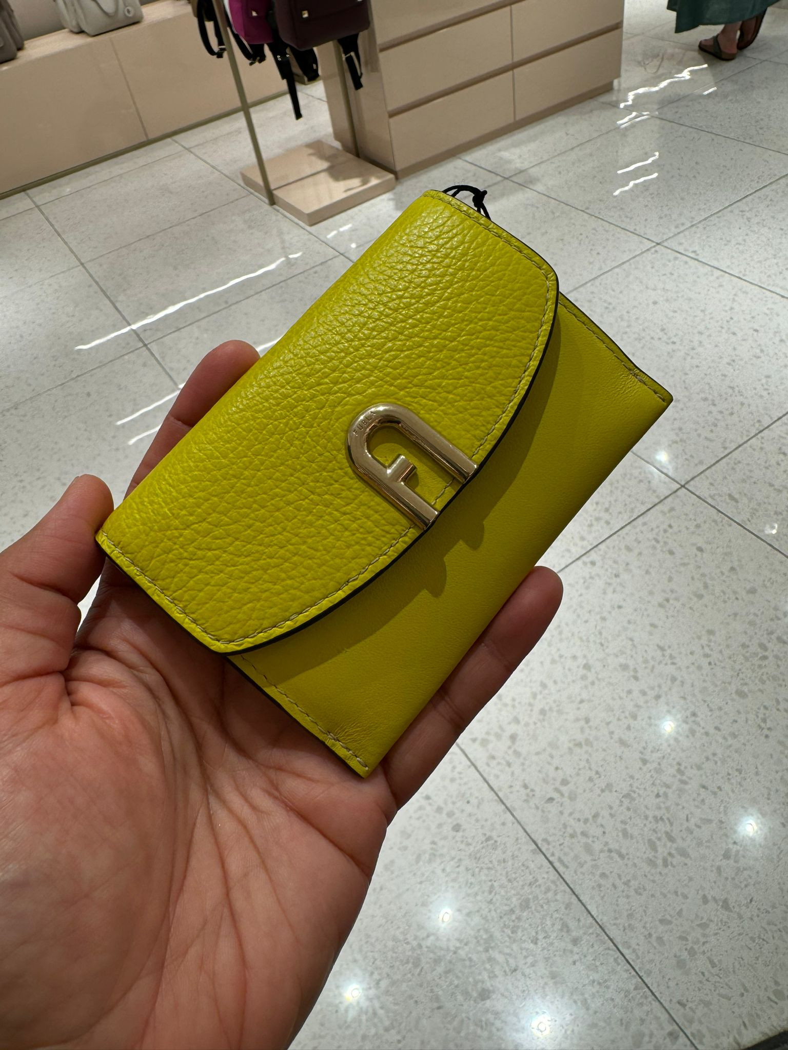 Furla Primula Card Purse - Canary - One Size