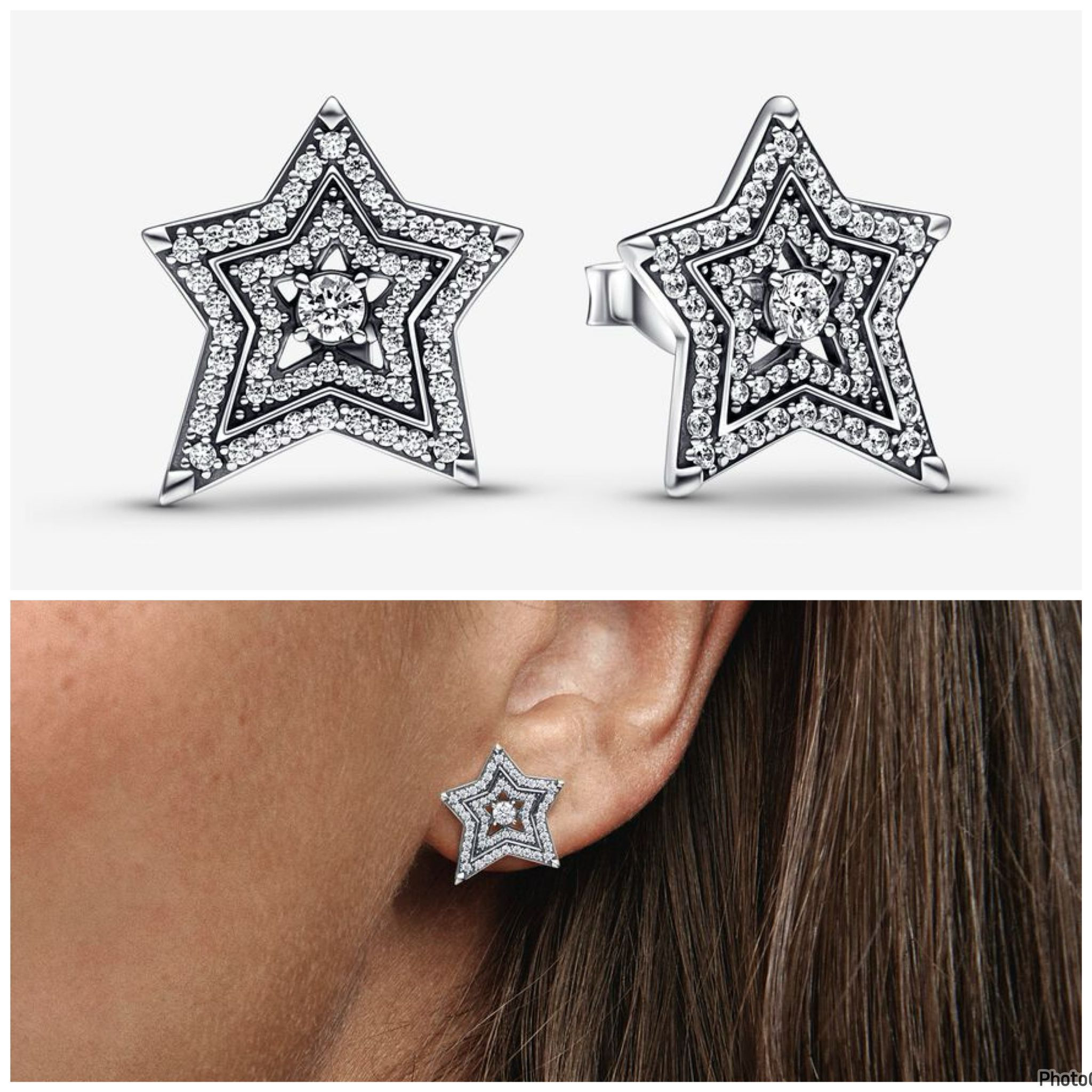 Pandora Earring - Celestial Asymetric Star Stud - One Size