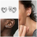 Pandora Knotted Heart Stud Earring - 298019CZ - One Size