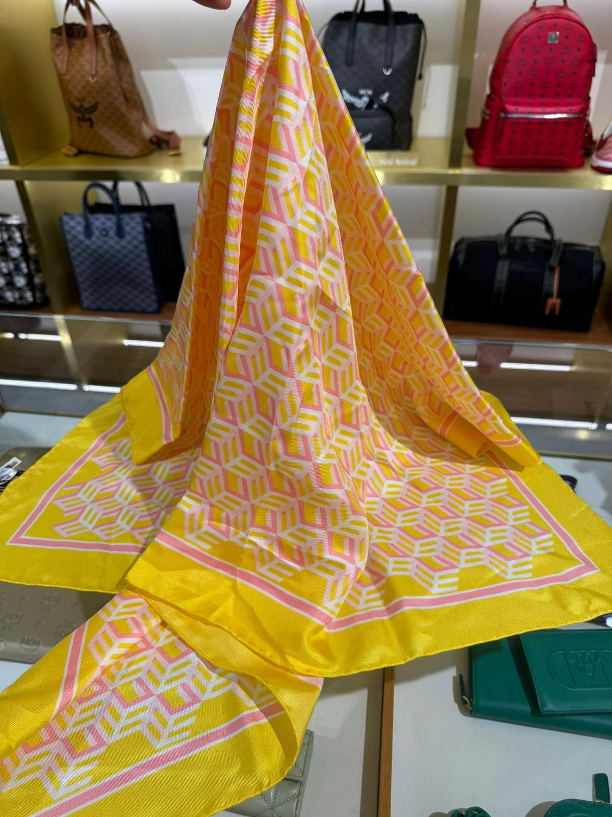 MCM Silk Scarf - 5001 / Vibrant Yellow - 90 x 90 CM