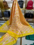 MCM SILK SCARF - 5001 / VIBRANT YELLOW - 90 X 90 CM