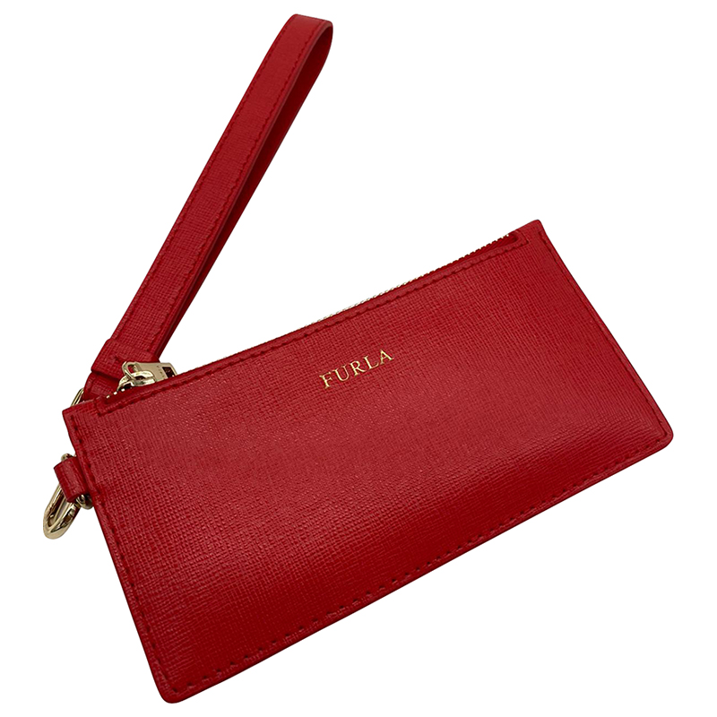 FURLA CARD HOLDER / WRISLET/COIN CASE  - KISS/ RED - PBB6ITA