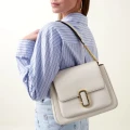 Marc Jacobs The Chain Satchel - New Cloud White - H709L01RE22 / 27 X 22 X 12 CM