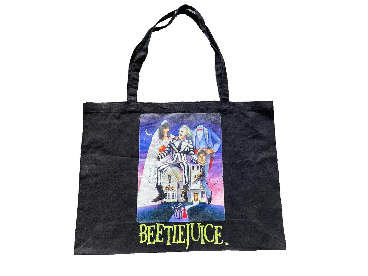 PRIMARK Beetlejuice Tote - Black - Large 38 x 40 x 14 cm