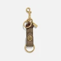 Coach Trigger Snap Bag Charm Keychain - Gold/Khaki - One Size