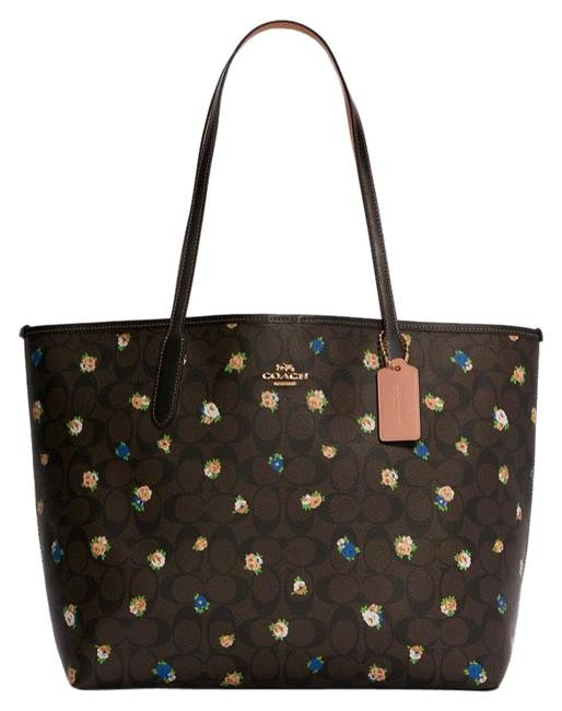 Coach Vintage Rose City Tote - IM/Brown/Black Multi - Medium C7274