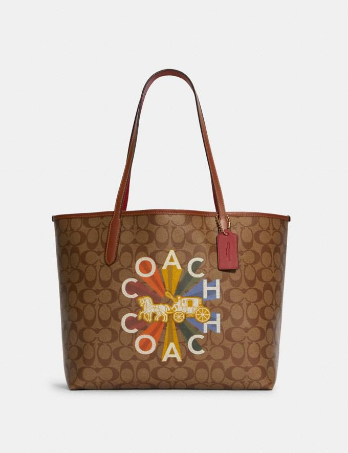 Coach Tote - Rainbow Signature City - One Size