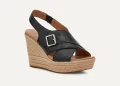 UGG CLAUDEENE WEDGES - BLACK - UK 8 / EUR 41 / US 10