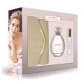 SARAH JESSICA PARKER Lovely Perfume set of 3 - Gold - 100 ml EDP / 10 ml EDP Rollerball / Clutch Bag 18x10cm