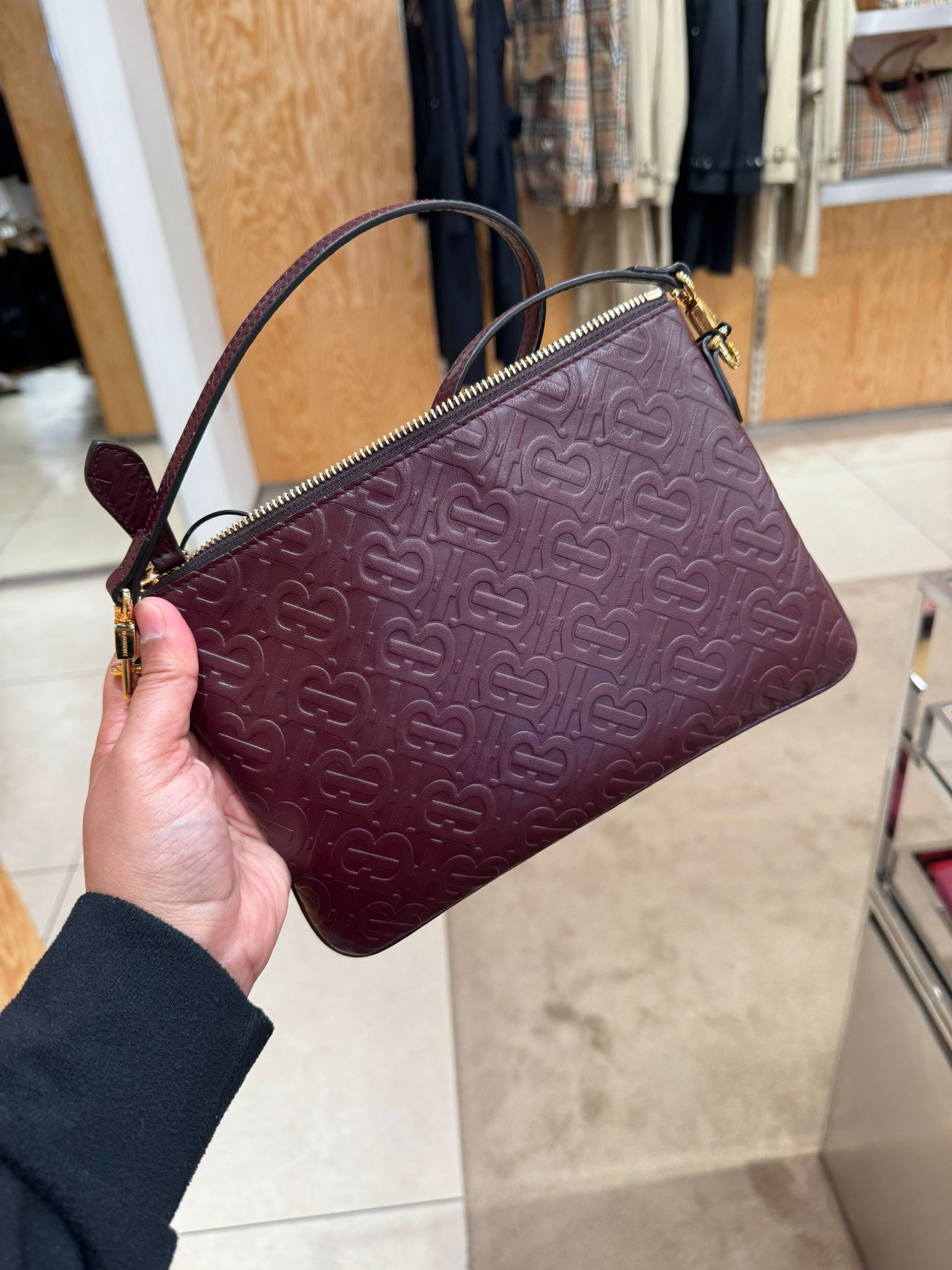 Burberry LS Peyton Crossbody - Oxblood - 80757951