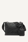 DKNY TINSLEY CROSSBODY - BLACK/SILVER - R43EYC45 / 25 X 18 X 6 CM