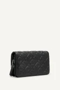 DKNY ASHLYN CROSSBODY - BLACK / SILVER - R4355F91 / 19 X 12 X 4.5 CM