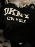 DKNY LOGO KNIT SWEATER - BLACK/IVORY - DJ4R0362 / SIZE L