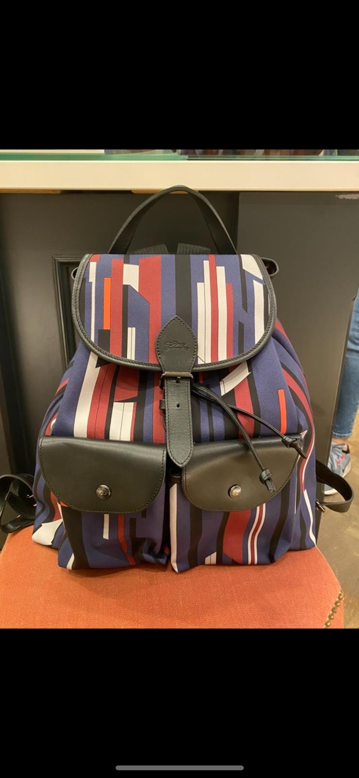 LONGCHAMP BACKPACK - BLUE MULTI - LARGE