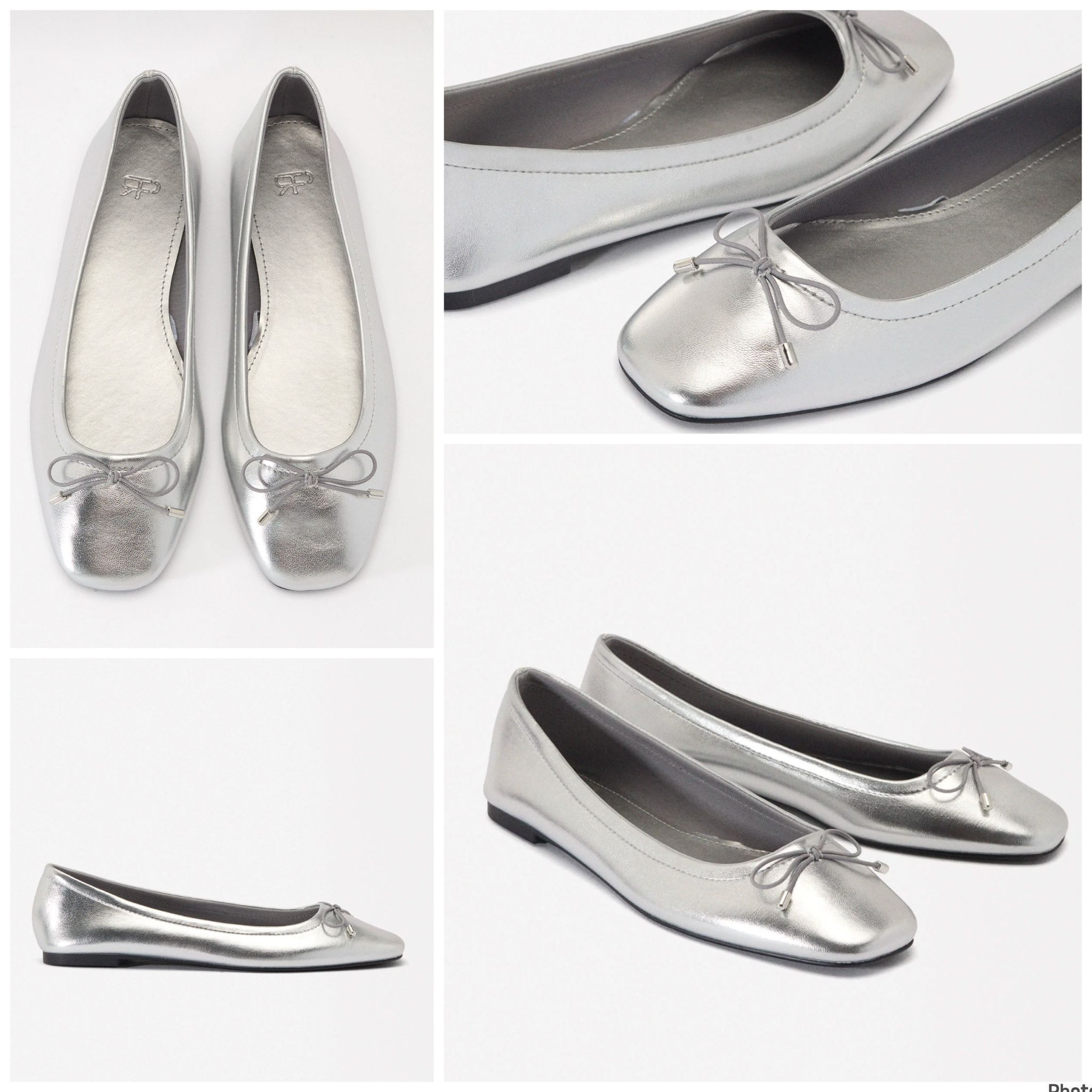 Parfois Flat Shoes - Silver - Eur 37 / Uk 4