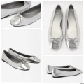 Parfois Flat Shoes - Silver - Eur 39 / uk 6